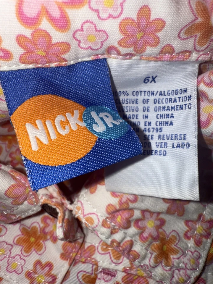 Chaqueta De Colección Dora The Explorer Denim Rosa Floral Niña Y2K Bordada Talla 6X Foto 4 de 4