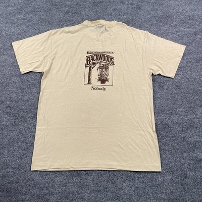 Vintage 1980s Backwoods Smokes Cigar Promo Shirt Large 21x28 Original
