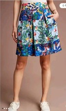 Maeve Anthropologie Alyndra Printed Skirt Women 12 Floral Twee Eclectic Colorful