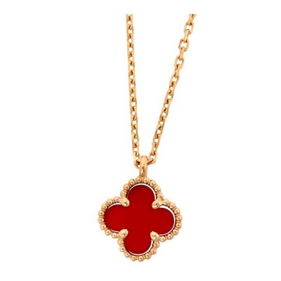 Van Cleef & Arpels süße Alhambra Halskette VCARN59M00 Au750 (K18PG) Damen