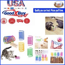 Interactive Cat Spring Toy 12 pcs, Colorful Heavy Plastic for Swatting Biting...