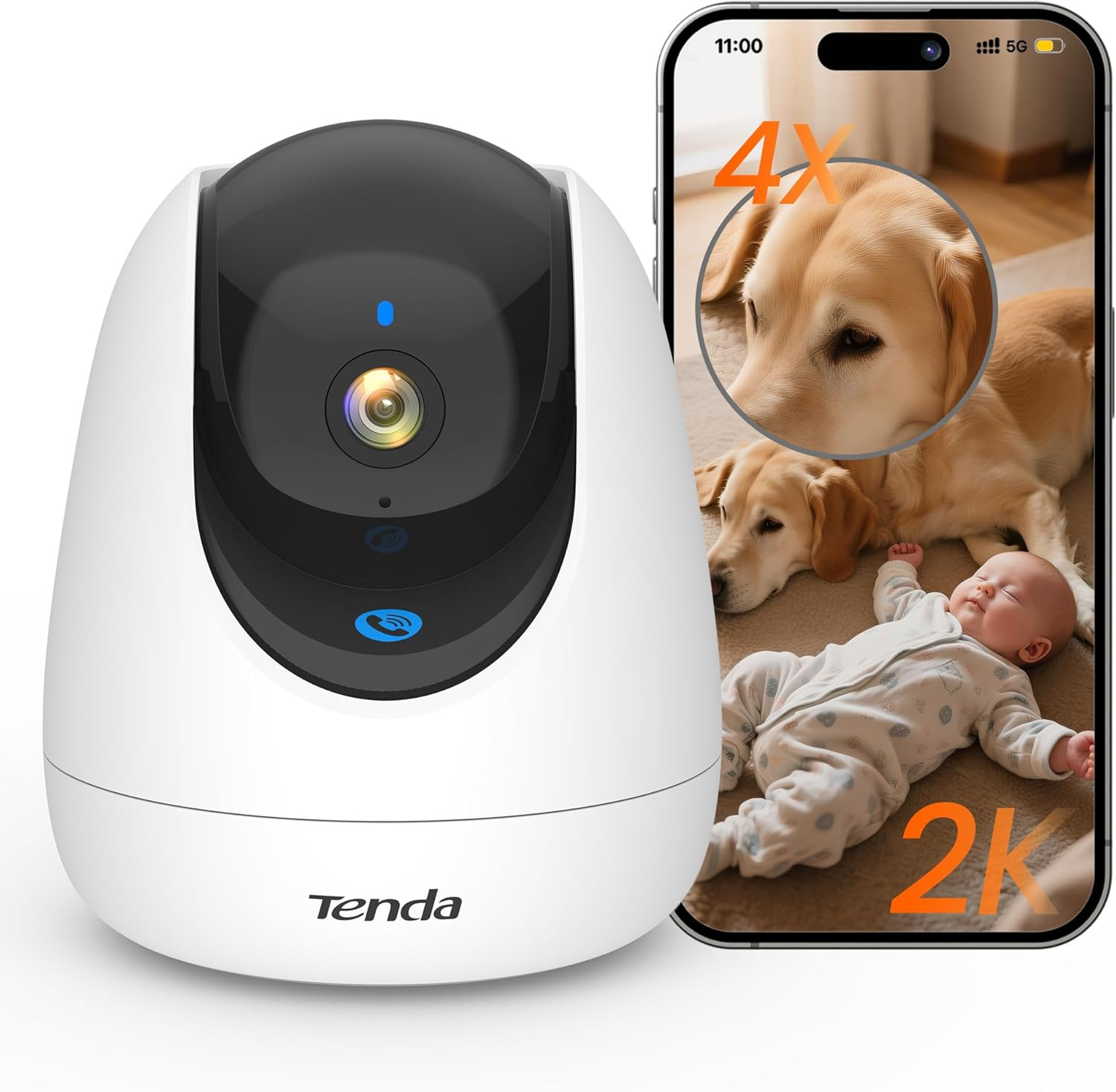 Tenda CP3 Pro 2K Videocamera Interna Wi-Fi: Installazione Facile e IA
