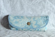 blue pattern eyeglass sunglass semi hard case