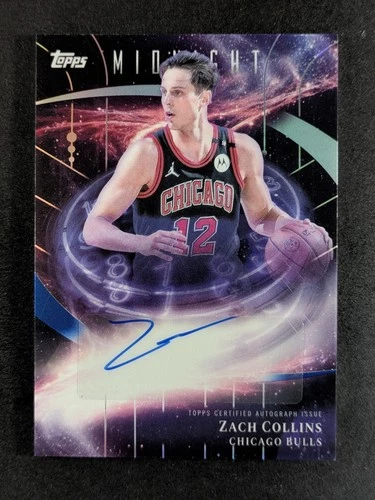 2025-26 Topps Midnight ZACH COLLINS Auto Stroke of Chicago Bulls #SM-ZC