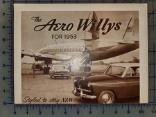 1953 Willys Aero Brochure Folder Original