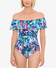 SWIM SOLUTIONS One Piece Swimsuit Prism Print Size 16 99 - NWT