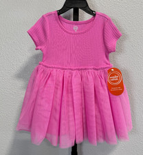 NWT Wonder Nation Toddler Short Sleeve Tutu Dress Pink Size 18M