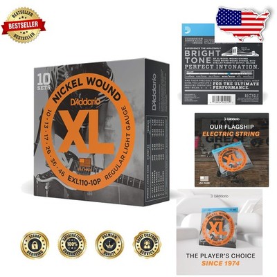 D'Addario XL Nickel Electric Guitar Strings 10-Pack 10-46 Perfect Intonation