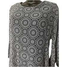 Tommy Hilfiger Women's Blue White Medallion Print Shift Dress Size 6