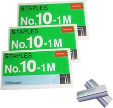 3000pcs No.10 Mini Staples Silver for Small Staplers Compatible with Max HD USA