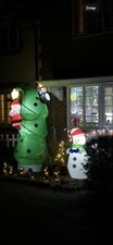 2 Inflatable outdoor Christmas decorations Christmas tree and snowman LED