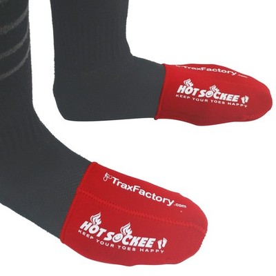 Hot Sockee - Neoprene Toe Warmers - Worn Inside Shoes or Boots - 3 Large, Red