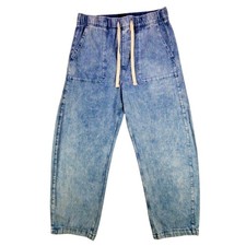 Gap Jeans Womens Small Light Indigo Easy Barrel High Rise Elastic Waist