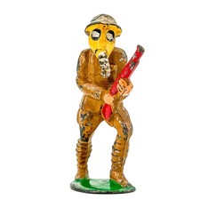 Vtg Barclay Manoil M93 62 Soldier w/ Gas Mask Rifle Soldier Lead Dime Store Cast