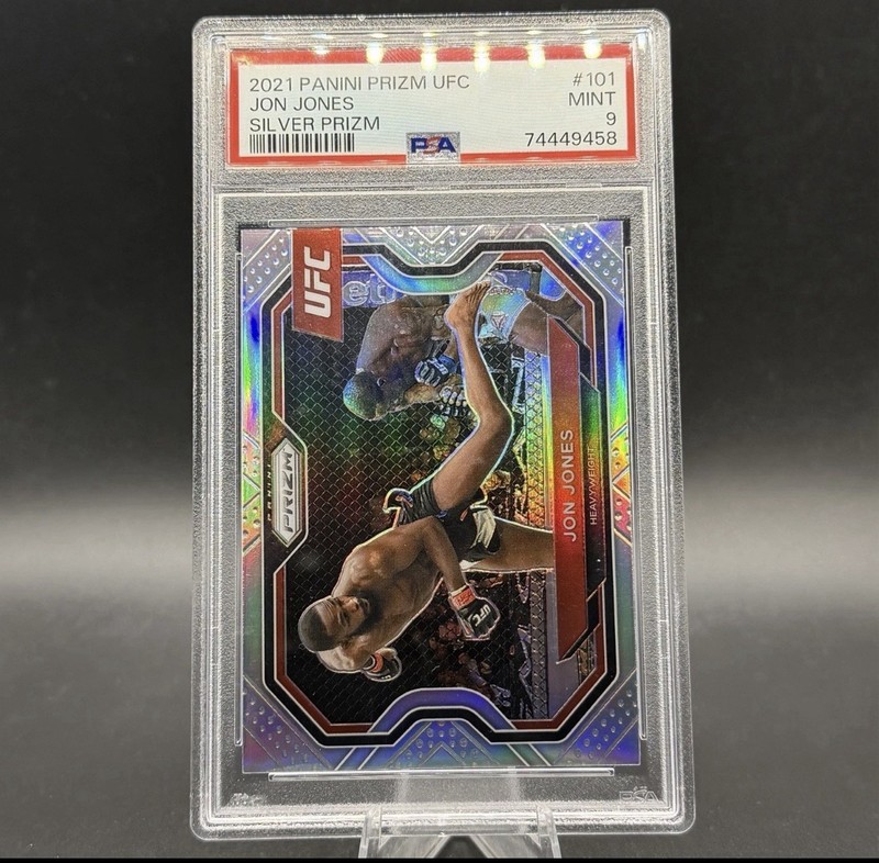 2021 Panini Prizm UFC Jon Jones Silver Prizm #101 PSA 9