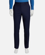 Michael Kors Men's Blue Solid Classic-Fit Performance Dress Pants Size 42W 32L