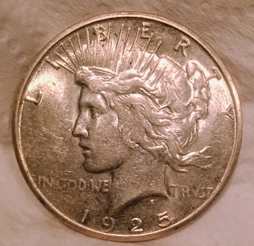 1925 S Peace Dollar AU Nice Original Luster Semi key date