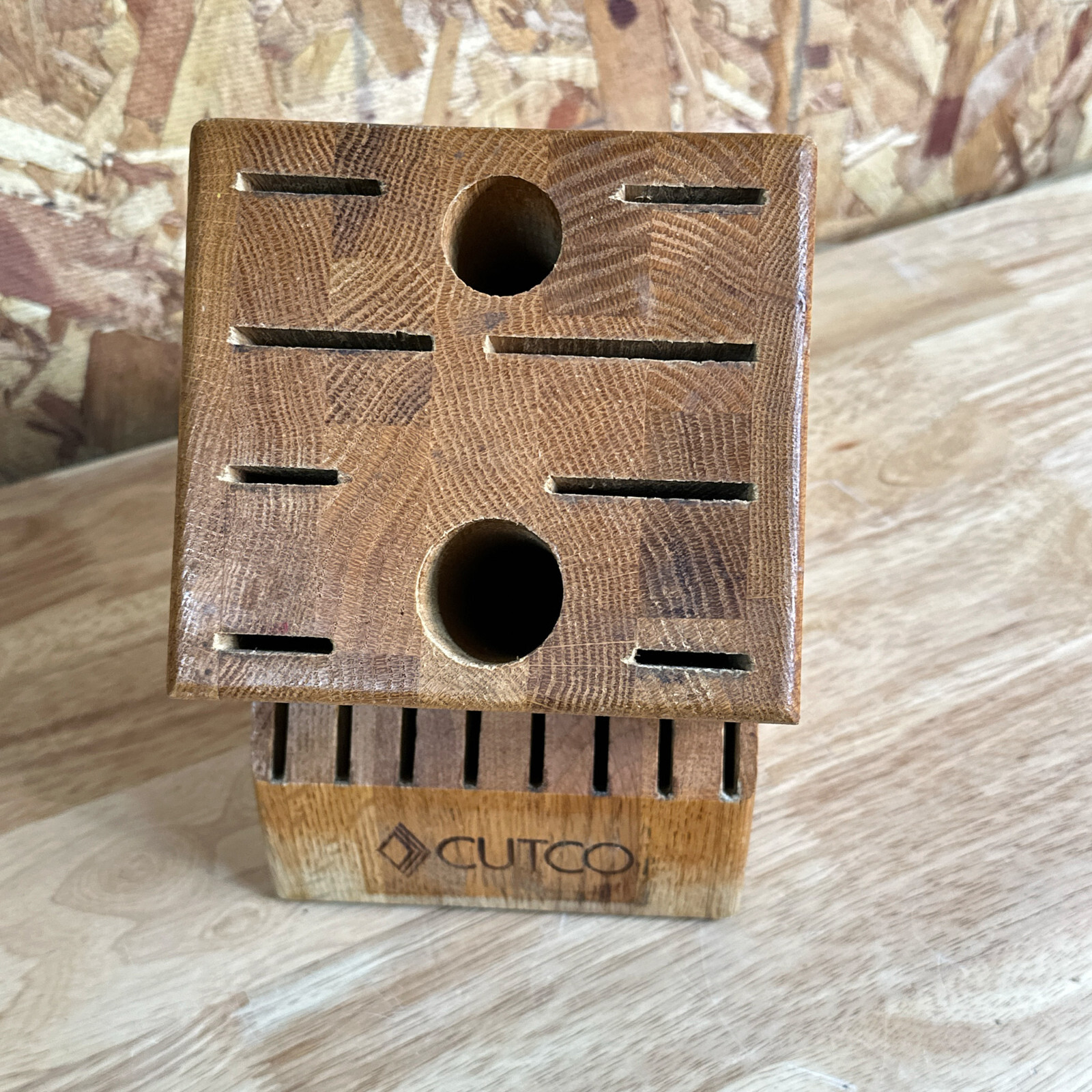 CUTCO 1748 Homemaker 18 Knife Slots Wood Block 8 Steak Knife Slots Made