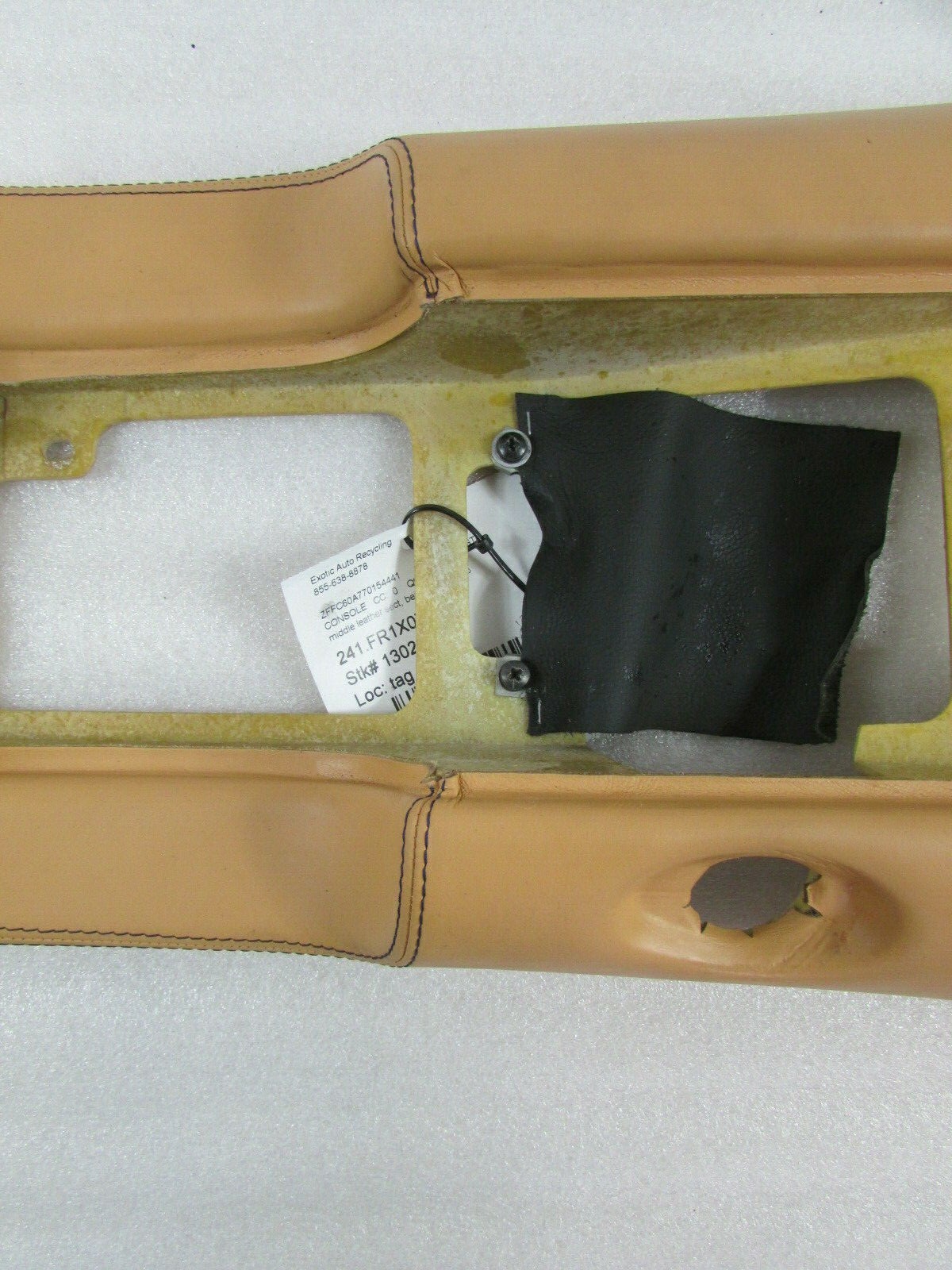 Ferrari 599, Middle Leather Section Center Console, Beige, Used, P/N 69156105