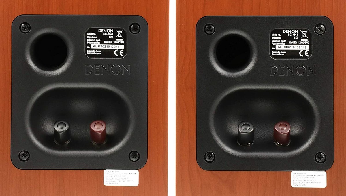 Denon SC-M41 CWEM Cherry Bookshelf Speaker M Series Pair Soft Dome
