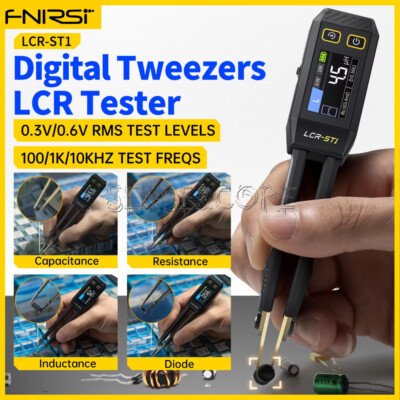 FNIRSI LCR-ST1 Mini Smart Tweezer LCR SMD ESR Tester Ohm/Capacitance Diode Test