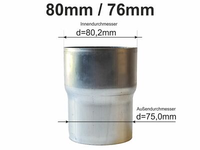 Zink Reduzierstück Fallrohr Reduzierung d= 80/76mm oder Übergang auf HT 75mm