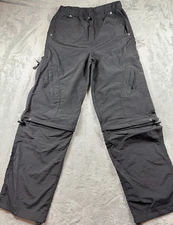 Tag 1080 Black Nylon Convertible Hiking Pants LC Large Zip-Off Legs Outdoor
