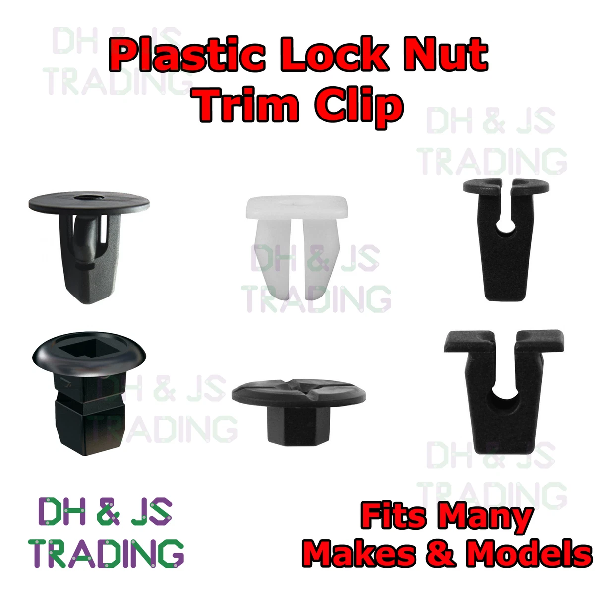 Plastic Lock Nuts Car Trim Bumper Door Panel Retainer Fastener Clips  Moulding