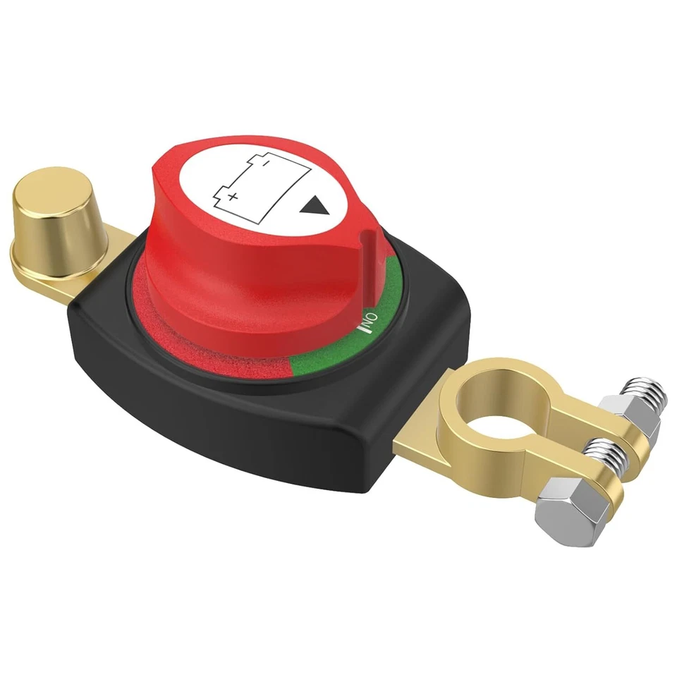 Top Post Battery Disconnect Switch 12-48V Marine Battery Cut-Off Switch Isolator - Image 2 of 4