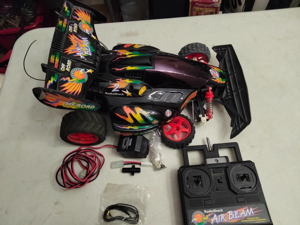 Vintage 1/10 Radio Shock Tandy Air Bean RC Car. - Image 2 of 4