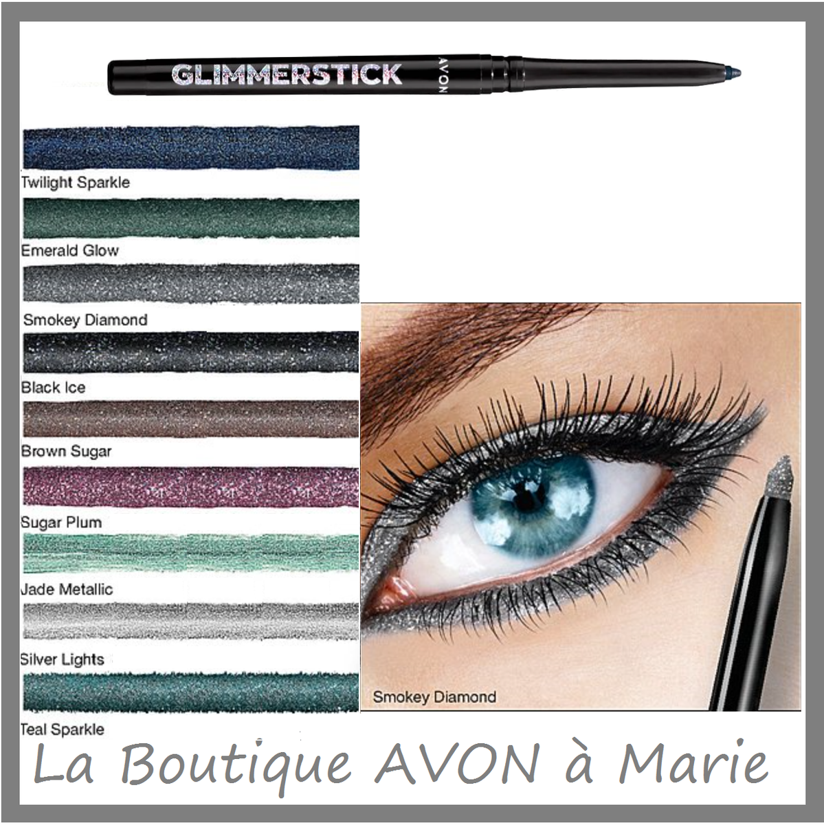 Eye Liner Scintillant Bleu AVON Twilight Sparkle - Neuf, Emballé, Brillant Et Longue Tenue