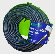 COMTRAN COAX Cables 100 ft. RG59 Coaxial CCTV Security Cable 261-0242C