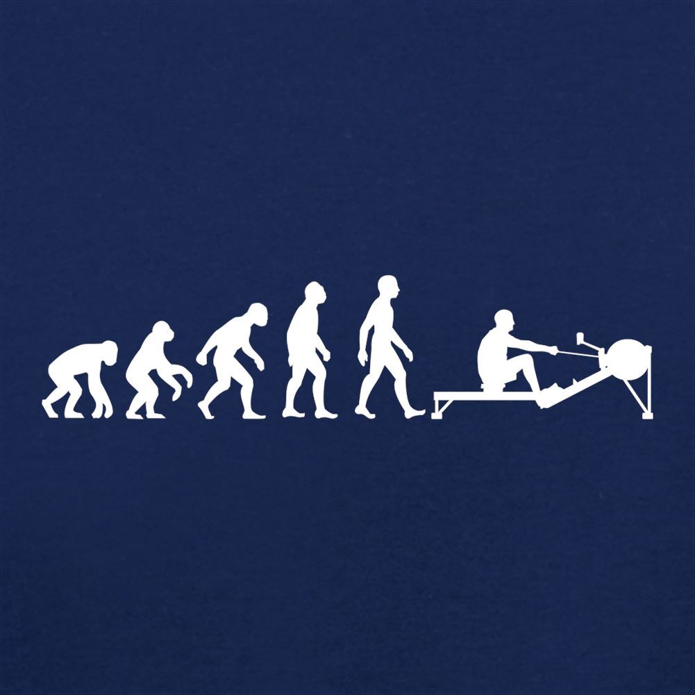 Evolution Of Man Vogatore Felpa con Cappuccio Maglione Adulto Rower Fila Allenamento Palestra