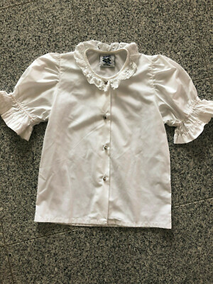  Trachten shirt for girls by Isar Trachten size: 116; white 