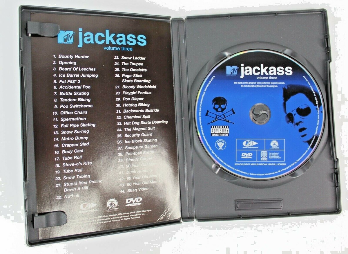 Jackass Volume 3 DVD 2002 Original MTV Stunts TV Series Comedy