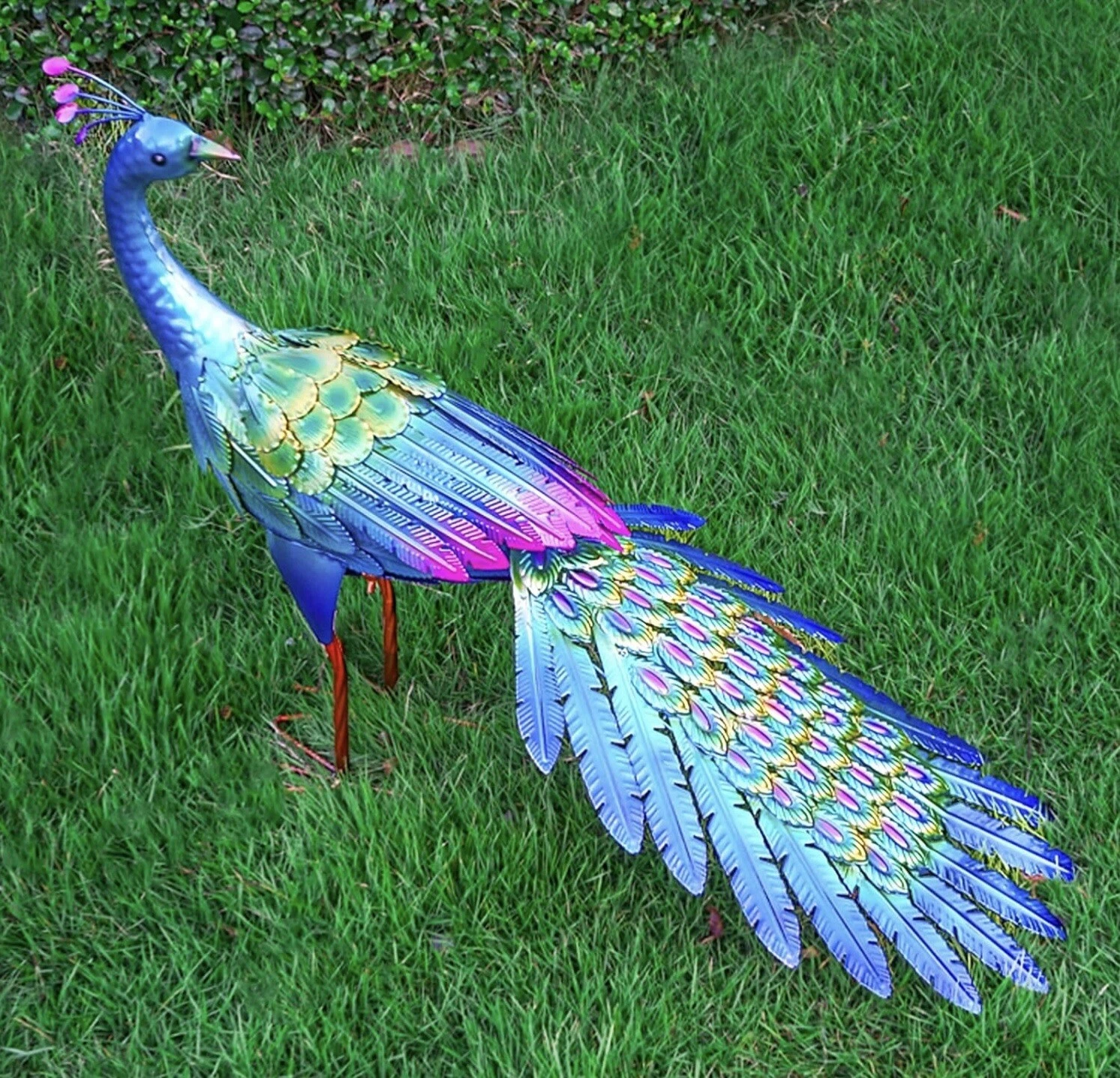 Metal Peacock Decor