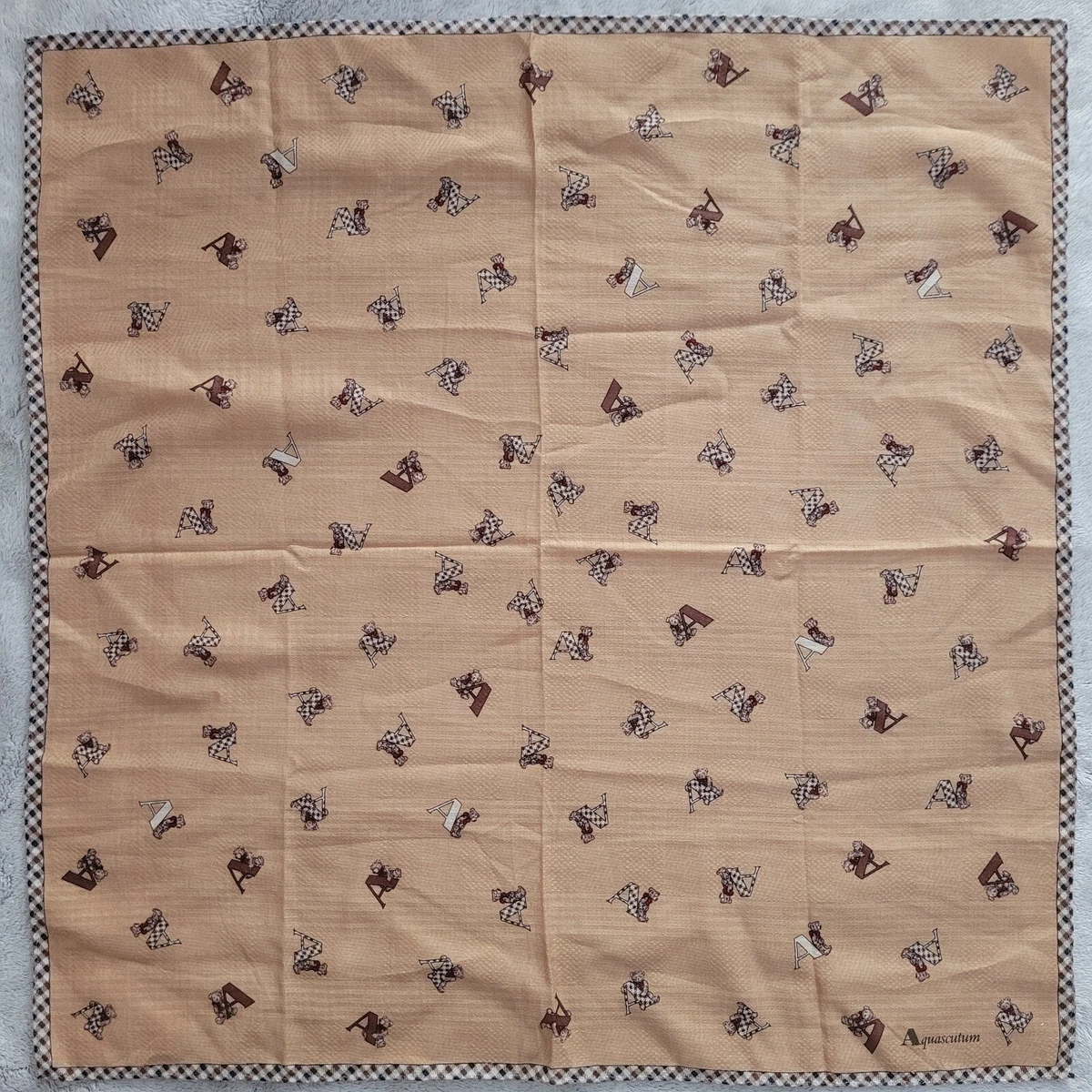 Aquascutum Cotton Square Handkerchief l9.5