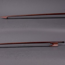 A Master Old German Baroque Style Snakewood Violin 4/4 Bow Black Hair Stiff Fast