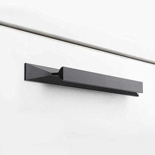 5 Pack Black Kitchen Cabinet Handles Dresser Drawer Pulls Matte Black - 