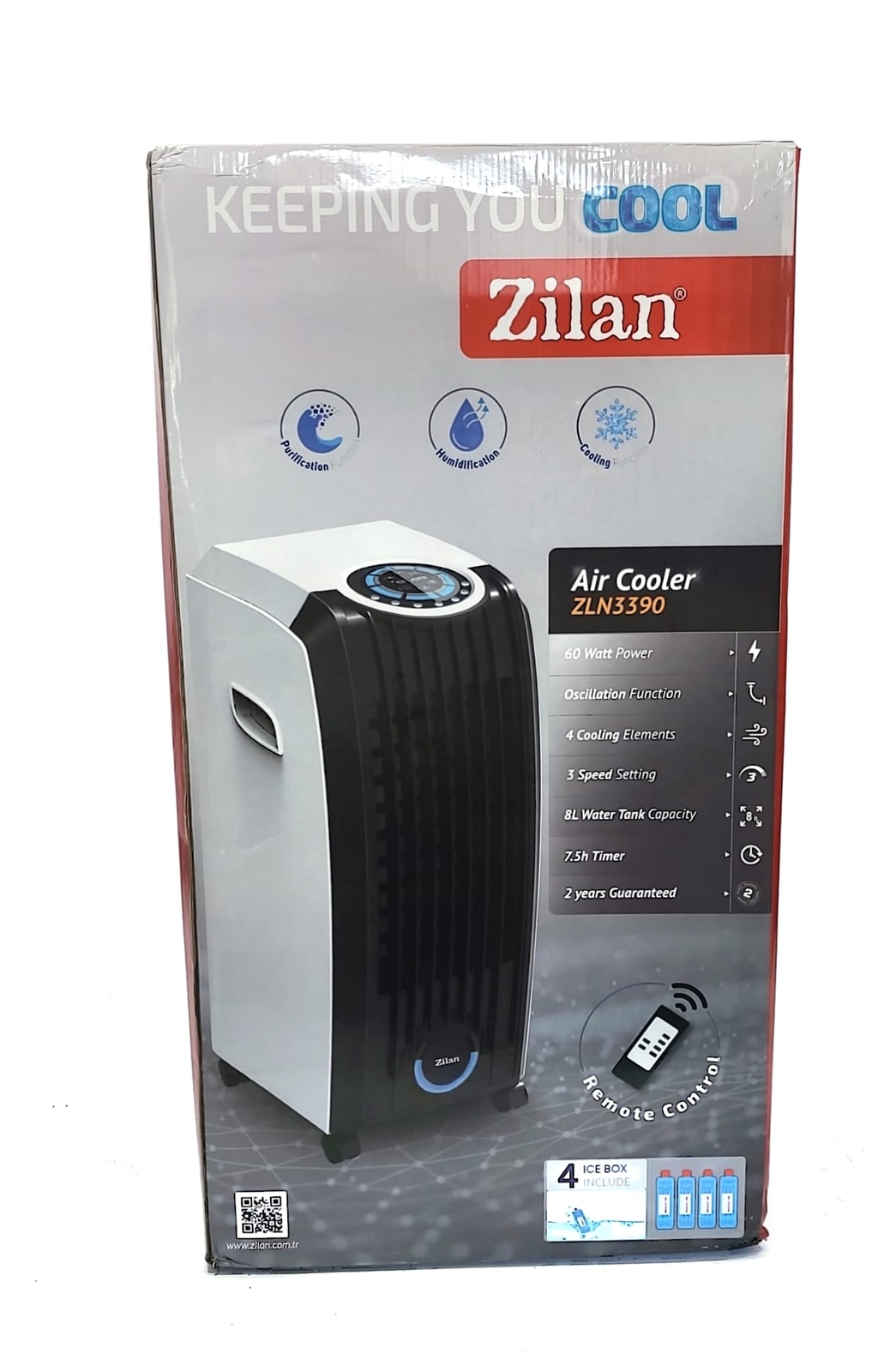 Zilan ZLN3390 3in1 Aircooler 8 Liter Mobile Klimaanlage