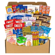 Variety Snack Box Savory Treats Dorm Room Office Snack Box, 68-Piece