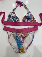 Venus Vintage Vibrant Colourful Bikini C Top  Bottoms 8 Rare Perfect
