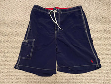 Mens Ralph Lauren Polo Swim Trunks Shorts Board Shorts Blue Size Large