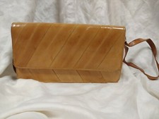 Vintage Beige Eelskin Handbag/Purse