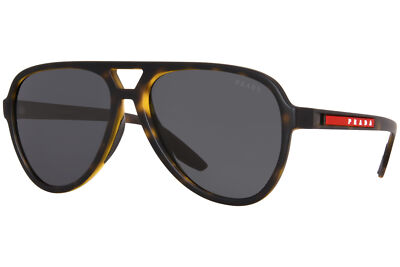 Prada Linea Rossa 59mm Aviator Brown Frame, Grey Lens Men's Sunglasses