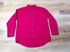 Chaps Long Sleeve Button Up Shirt Red Men's Size L /G