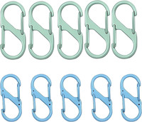 10 StüCk S Karabiner, Bunte Karabinerhaken Klein, Mini Karabiner, Metall Doppelk