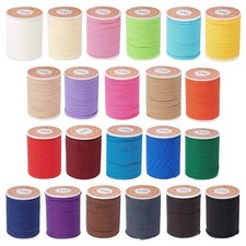 1mm Waxed Polyester Cord Twisted Sewing Waxed Thread for Macrame Bracelet 10Roll