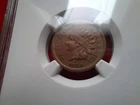 NGC AU-50 1859 Indian Head Cent, Original color