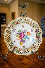 Schumann Bavaria Dresden Chateau Pierced/Reticulated 8 3/8" Salad Plate